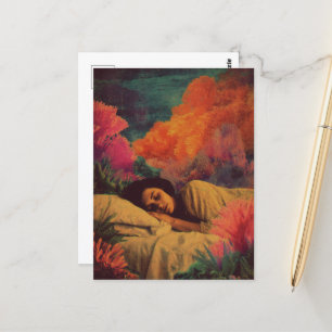 Carte Postale Dormir la dame sous la mer Surreal Médias mixtes