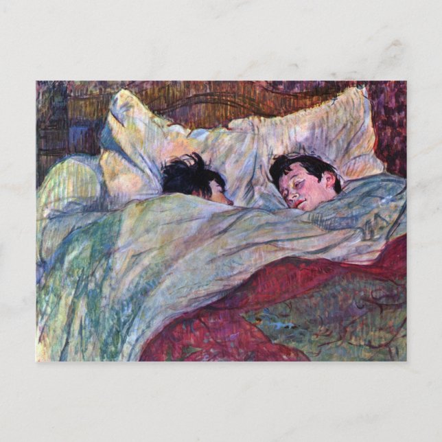 Carte Postale Dormir par Toulouse-Lautrec (Devant)