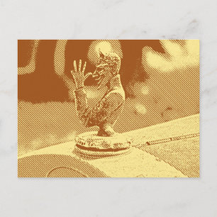 Carte postale d'ornement de capot vintage