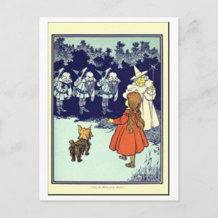 Carte Postale Dorothée rencontre les Munchkins Le Magicien d'Oz