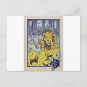 Carte Postale Dorothy et le Lion cowardly de l'Assistant d'Oz