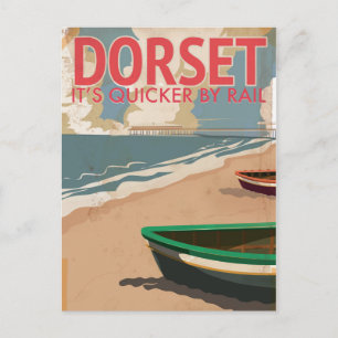 Carte Postale Dorset, Angleterre Locomotive Vintage Affiche de v