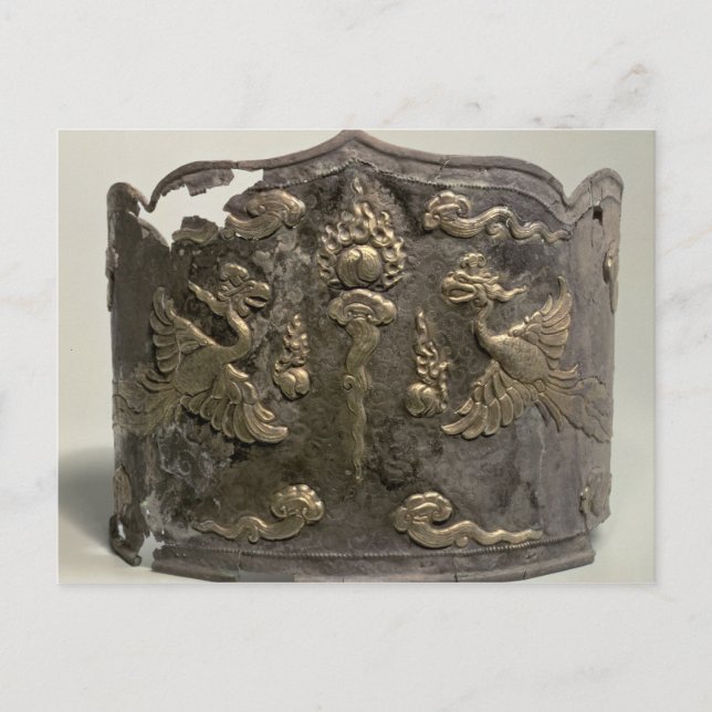 Carte Postale Dorure en argent et parcelle Couronne impériale (Devant)