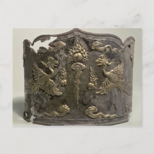 Carte Postale Dorure en argent et parcelle Couronne impériale