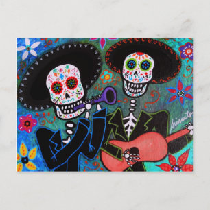 Carte Postale Dos Amigos Dia de los Muertos