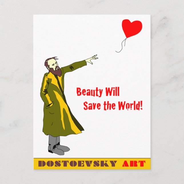 Carte postale Dostoevsky Art "Banksy" (Devant)