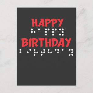 Carte Postale Dots en braille - Joyeux t-shirt Blind pour l'anni