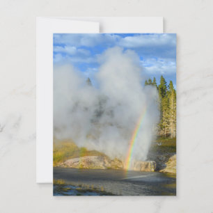 Carte Postale Double arc en ciel à Riverside Geyser, Yellowstone