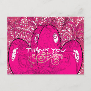 Carte Postale Double coeur Merci