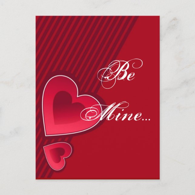 Carte Postale Double Coeur Sois mien (Devant)