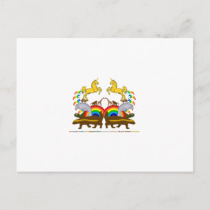 Carte Postale Double Rainbow Honey Badger Turtle Manatee...