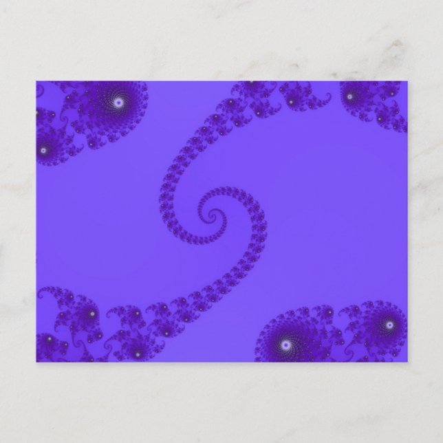 Carte postale double spirale bleu violet (Devant)