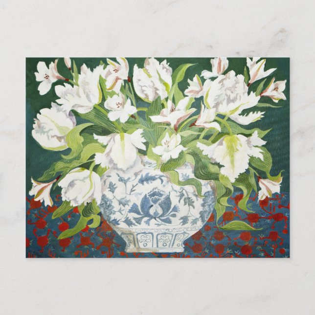 Carte Postale Double tulipes blanches et alstroemerias 2013 (Devant)