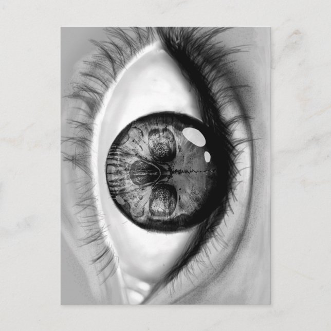 Carte Postale Double vision de l'oeil du crâne (Devant)
