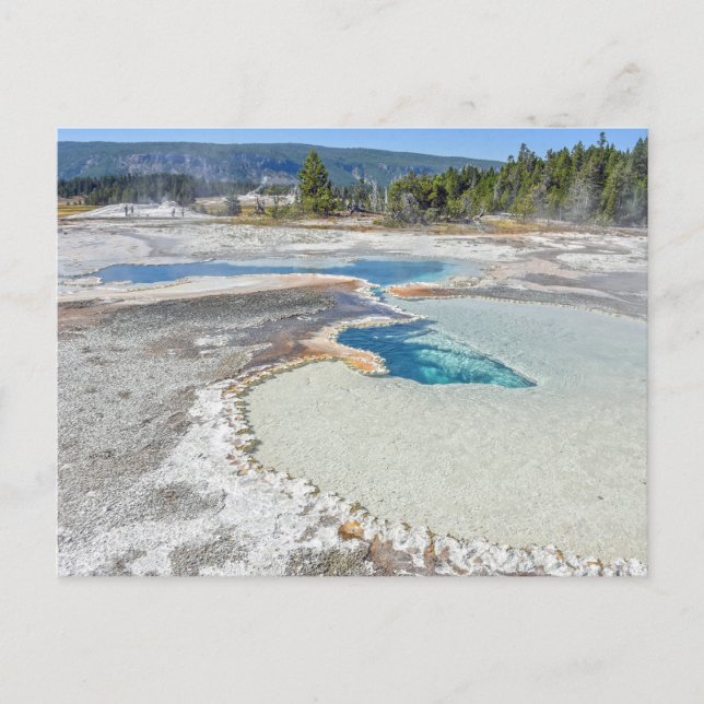 Carte Postale Doublet Pool, Parc national de Yellowstone (Devant)