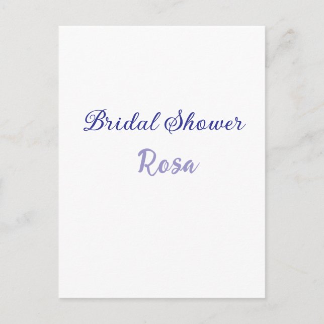 Carte Postale Douce soirée de mariage violet ajouter nom date él (Devant)