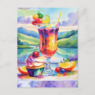 CARTE POSTALE DOUCES FRIANDISES D'ÉTÉ