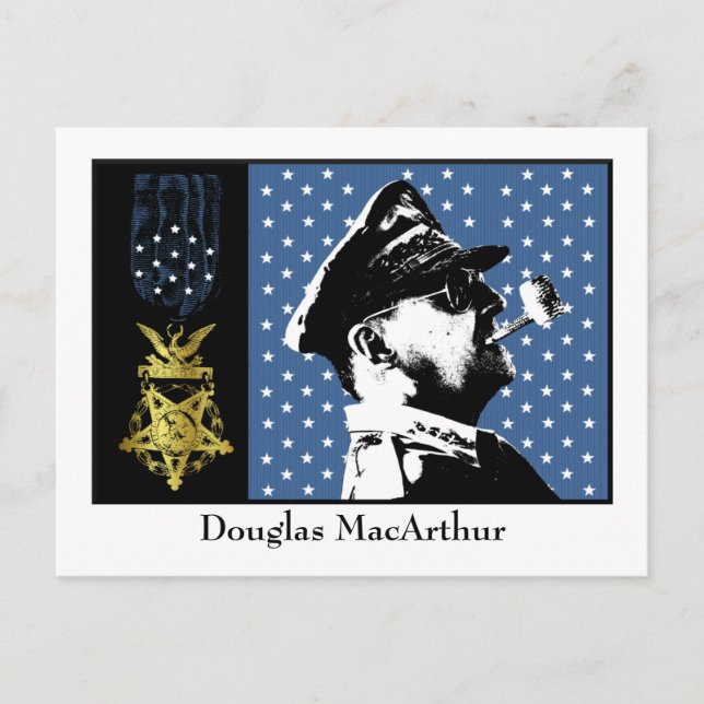 Carte Postale Douglas MacArthur - Médaille d'honneur (Devant)