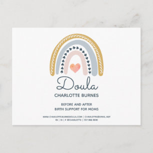 Carte Postale Doula Aquarelle Arc-en-Ciel