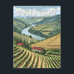 Carte Postale Douro Valley Portugal Travel Art Vintage<br><div class="desc">Vallée de Douro dans un style vectoriel. La Vallée de la région viticole du Douro,  jusqu'à Barca de Alva,  est la plus ancienne région viticole délimitée du monde.</div>