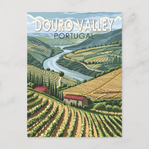 Carte Postale Douro Valley Portugal Travel Art Vintage