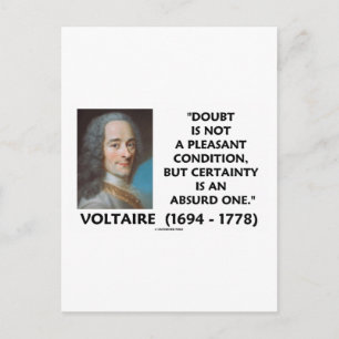 Carte Postale Doute Pas Bon État Certitude Voltaire