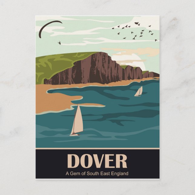 Carte Postale Douvres, un joyau du sud-est de l'Angleterre (Devant)