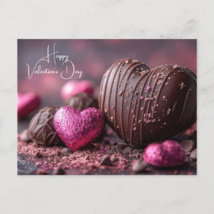 Carte Postale Doux Coeur de chocolats de la Saint-Valentin