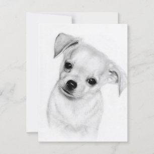 Carte Postale Doux - Peinture à la main Chihuahua
