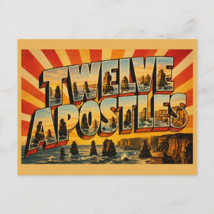 Carte Postale Douze Apôtres VIC Art de voyage vintage
