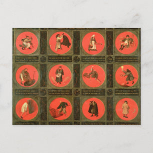 Carte Postale Douze proverbes, c.1558-60