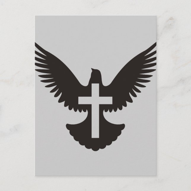 Carte Postale Dove avec croix (Devant)