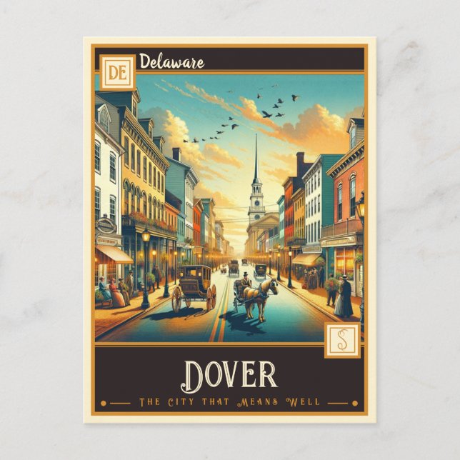 Carte Postale Dover, Delaware | VINTAGE (Devant)