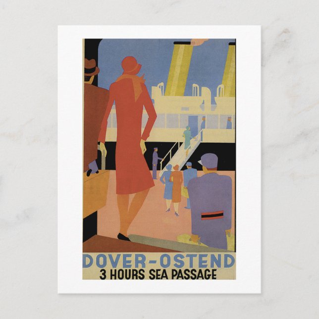 Carte Postale Dover-Ostende - Passage maritime de 3 heures - Vin (Devant)