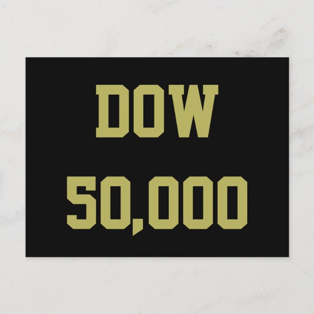 Carte Postale Dow 50 000 Stocks du marché (Devant)