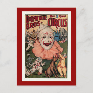 Carte Postale Downie Bros. Cirque vintage