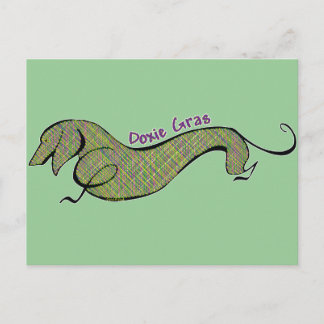 Carte Postale Doxie Gras