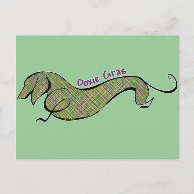 Carte Postale Doxie Gras (Devant)