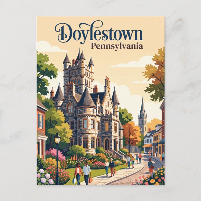 Carte Postale Doylestown, Pennsylvanie (Devant)