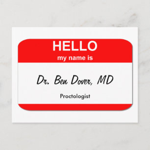 Carte Postale Dr Ben Dover, M.D.