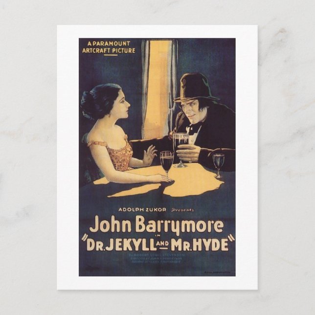Carte Postale Dr Jekyll et M. Hyde Silent Horror Movie (Devant)