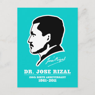 Carte Postale Dr Jose Rizal @ 150e anniversaire de naissance Sou