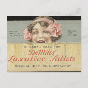 Carte Postale Dr Miles Tablettes Laxatives Ephémère