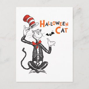 Carte Postale Dr. Seuss   Chat Chapeauté Halloween