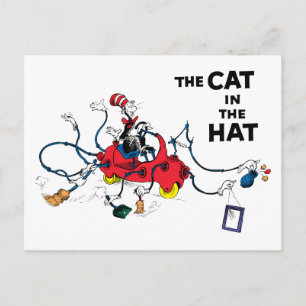 Carte Postale Dr Seuss   Chat dans le Casquette nettoie vers le 