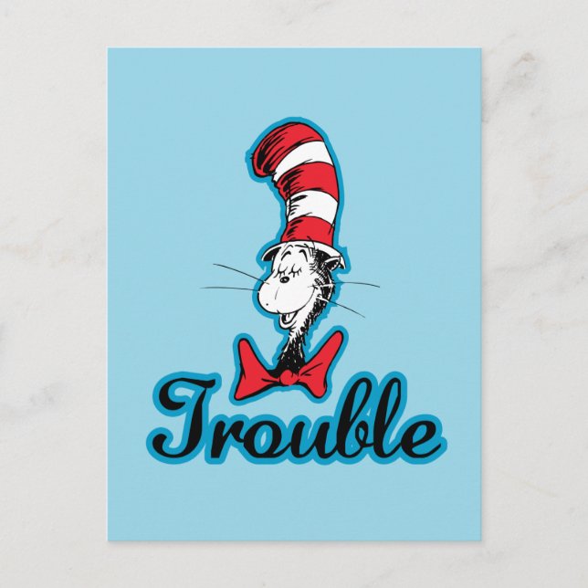 Carte Postale Dr Seuss | Chat dans le problème du Casquette (Devant)