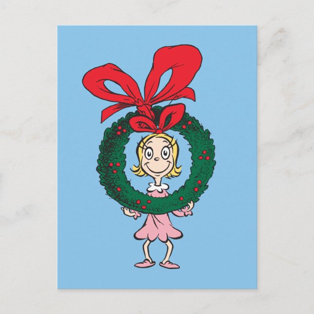 Carte Postale Dr. Seuss | Cindy-Lou Who - Wreath (Devant)