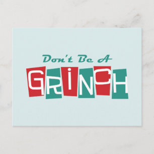 Carte Postale Dr. Seuss   Don't be a Grinch