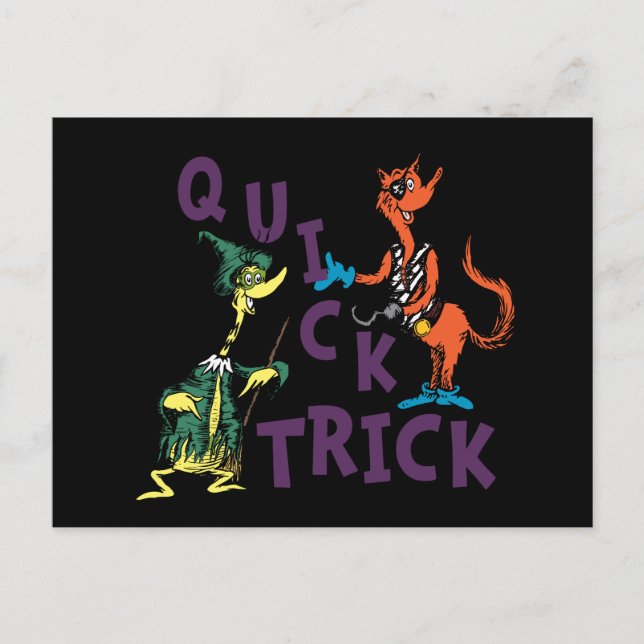 Carte Postale Dr Seuss | Graphique d'Halloween en raccourci (Devant)