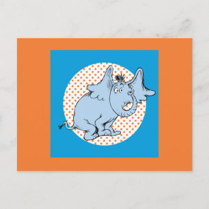 Carte Postale Dr. Seuss Horton Entend un Qui Points Orange